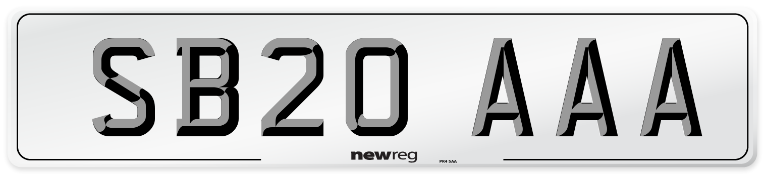SB20 AAA Number Plate from New Reg